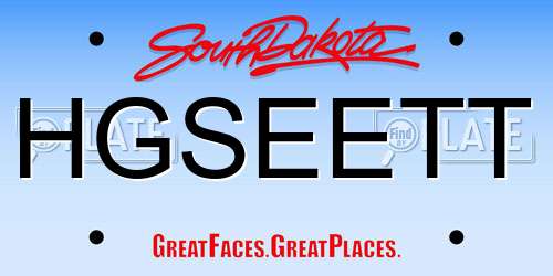 HGSEETT South Dakota License Plate
