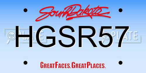 HGSR57 South Dakota License Plate