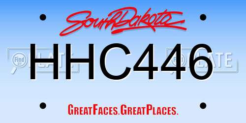 HHC446 South Dakota License Plate