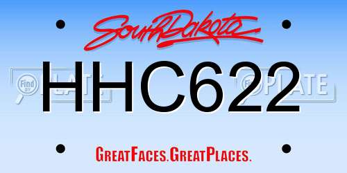 HHC622 South Dakota License Plate