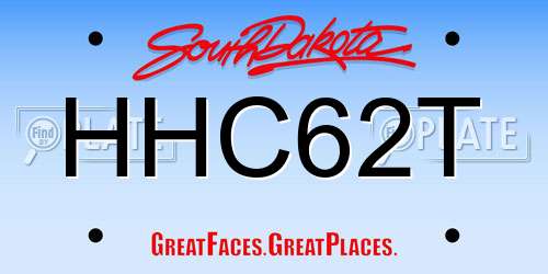 HHC62T South Dakota License Plate