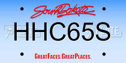 HHC65S South Dakota License Plate