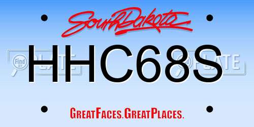 HHC68S South Dakota License Plate
