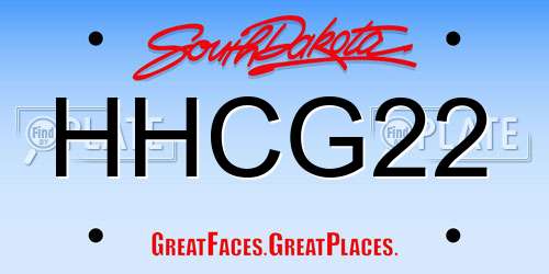 HHCG22 South Dakota License Plate
