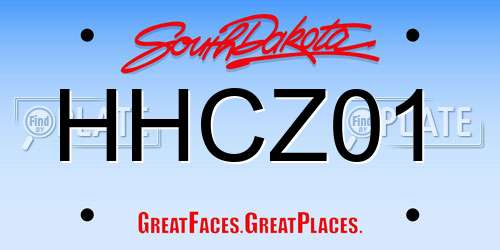 HHCZ01 South Dakota License Plate