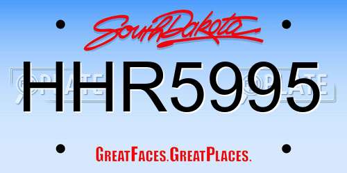 HHR5995 South Dakota License Plate