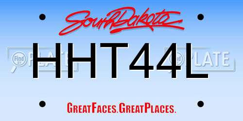 HHT44L South Dakota License Plate