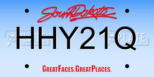 HHY21Q South Dakota License Plate