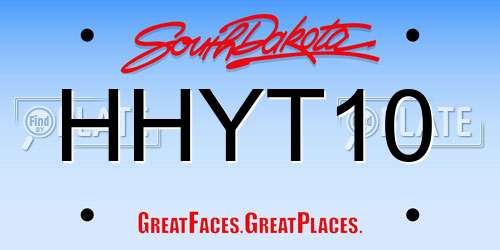 HHYT10 South Dakota License Plate