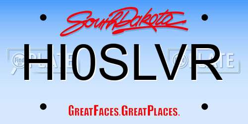 HI0SLVR South Dakota License Plate