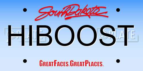 HIBOOST South Dakota License Plate