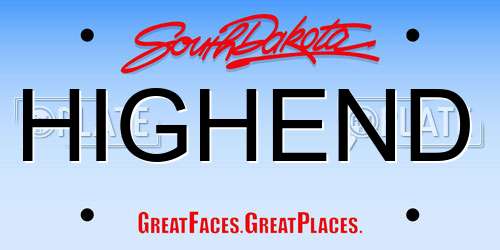 HIGHEND South Dakota License Plate