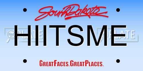 HIITSME South Dakota License Plate