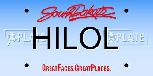 HILOL South Dakota License Plate