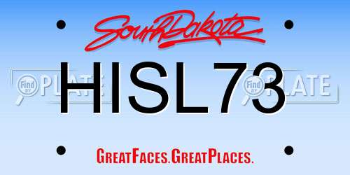 HISL73 South Dakota License Plate