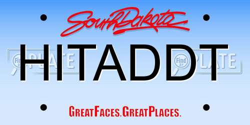 HITADDT South Dakota License Plate