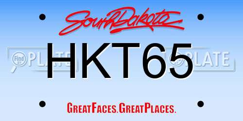 HKT65 South Dakota License Plate