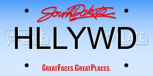 HLLYWD South Dakota License Plate