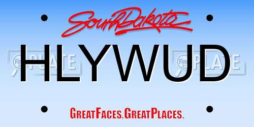HLYWUD South Dakota License Plate