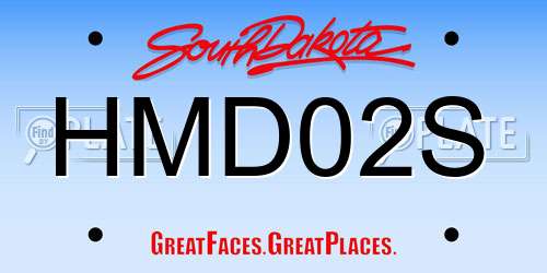 HMD02S South Dakota License Plate