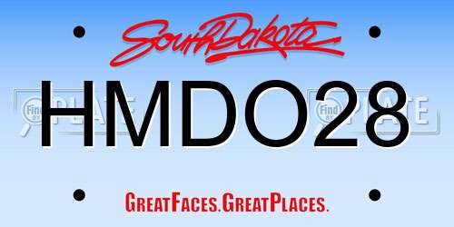 HMDO28 South Dakota License Plate