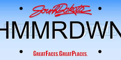 HMMRDWN South Dakota License Plate