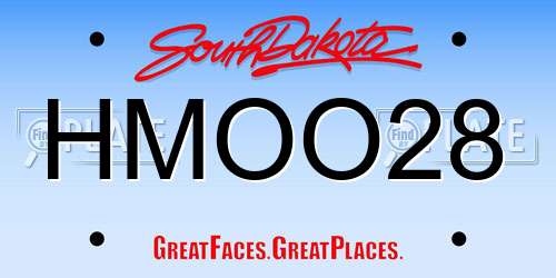 HMOO28 South Dakota License Plate