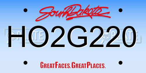 HO2G220 South Dakota License Plate