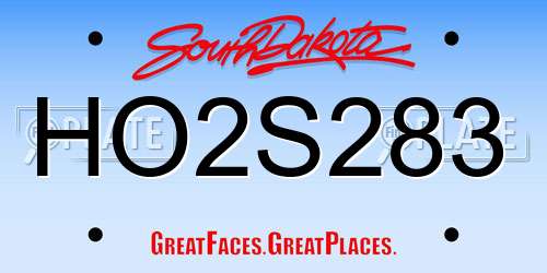 HO2S283 South Dakota License Plate
