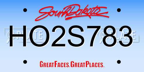 HO2S783 South Dakota License Plate