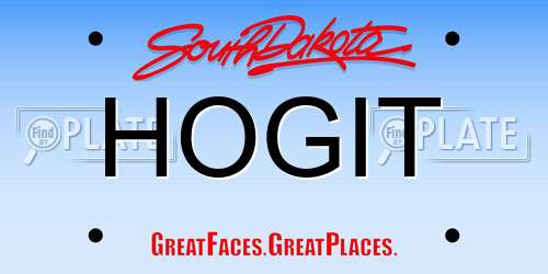 HOGIT South Dakota License Plate