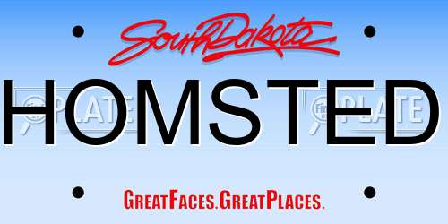 HOMSTED South Dakota License Plate