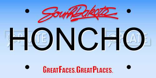 HONCHO South Dakota License Plate