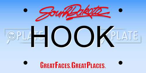 HOOK South Dakota License Plate