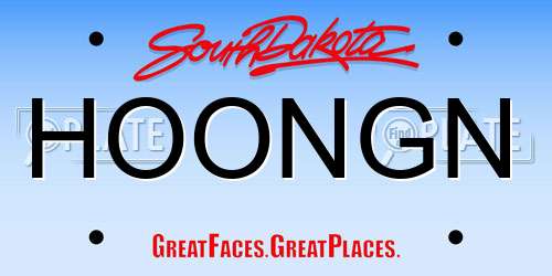 HOONGN South Dakota License Plate