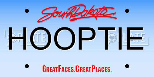 HOOPTIE South Dakota License Plate