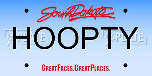 HOOPTY South Dakota License Plate