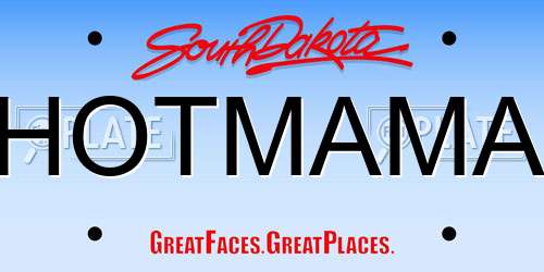 HOTMAMA South Dakota License Plate
