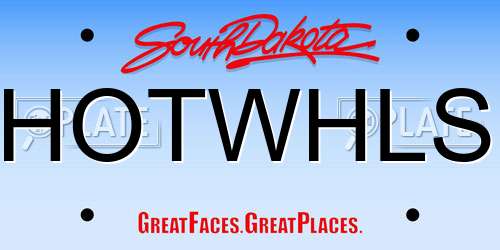 HOTWHLS South Dakota License Plate
