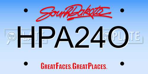 HPA24O South Dakota License Plate