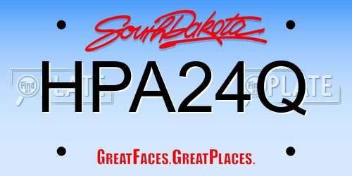 HPA24Q South Dakota License Plate