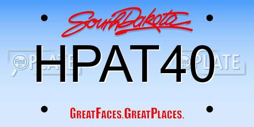 HPAT40 South Dakota License Plate