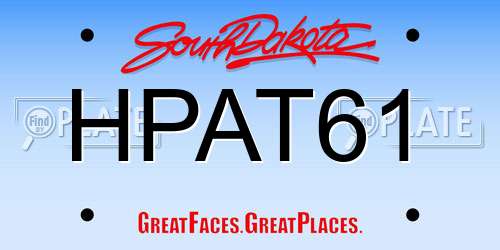 HPAT61 South Dakota License Plate