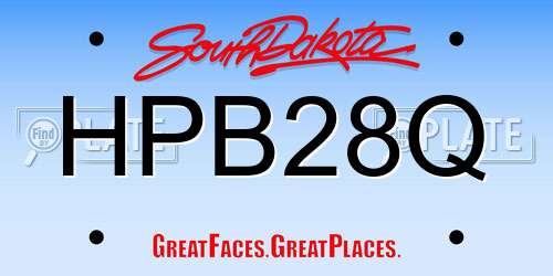 HPB28Q South Dakota License Plate
