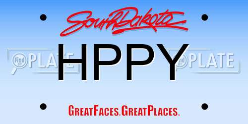 HPPY South Dakota License Plate