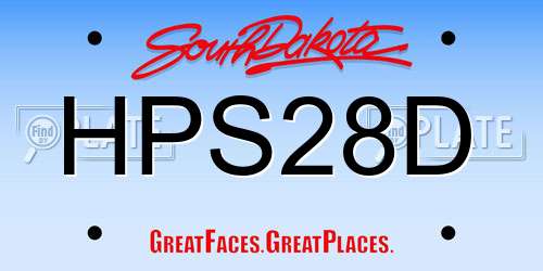 HPS28D South Dakota License Plate