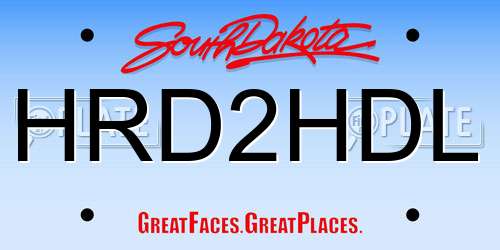 HRD2HDL South Dakota License Plate