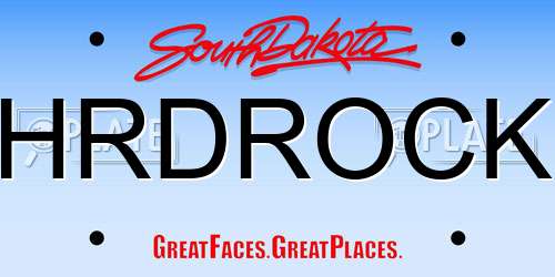 HRDROCK South Dakota License Plate
