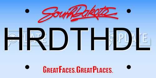 HRDTHDL South Dakota License Plate