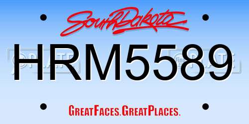 HRM5589 South Dakota License Plate